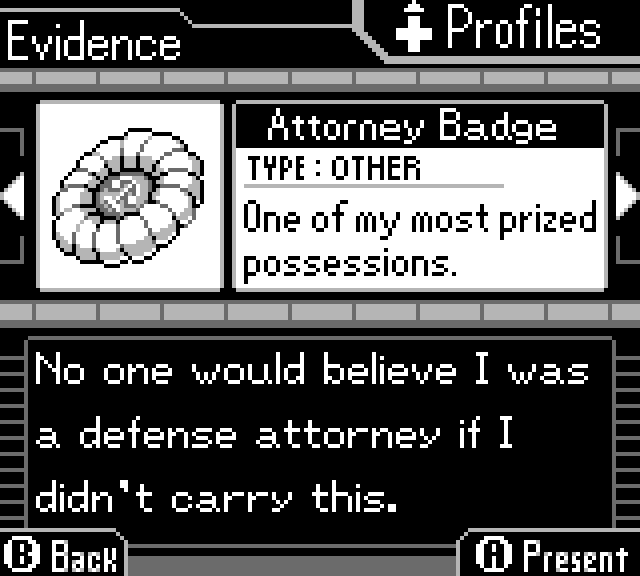 Phoenix Wright Game Boy Demake - Screenshot 3