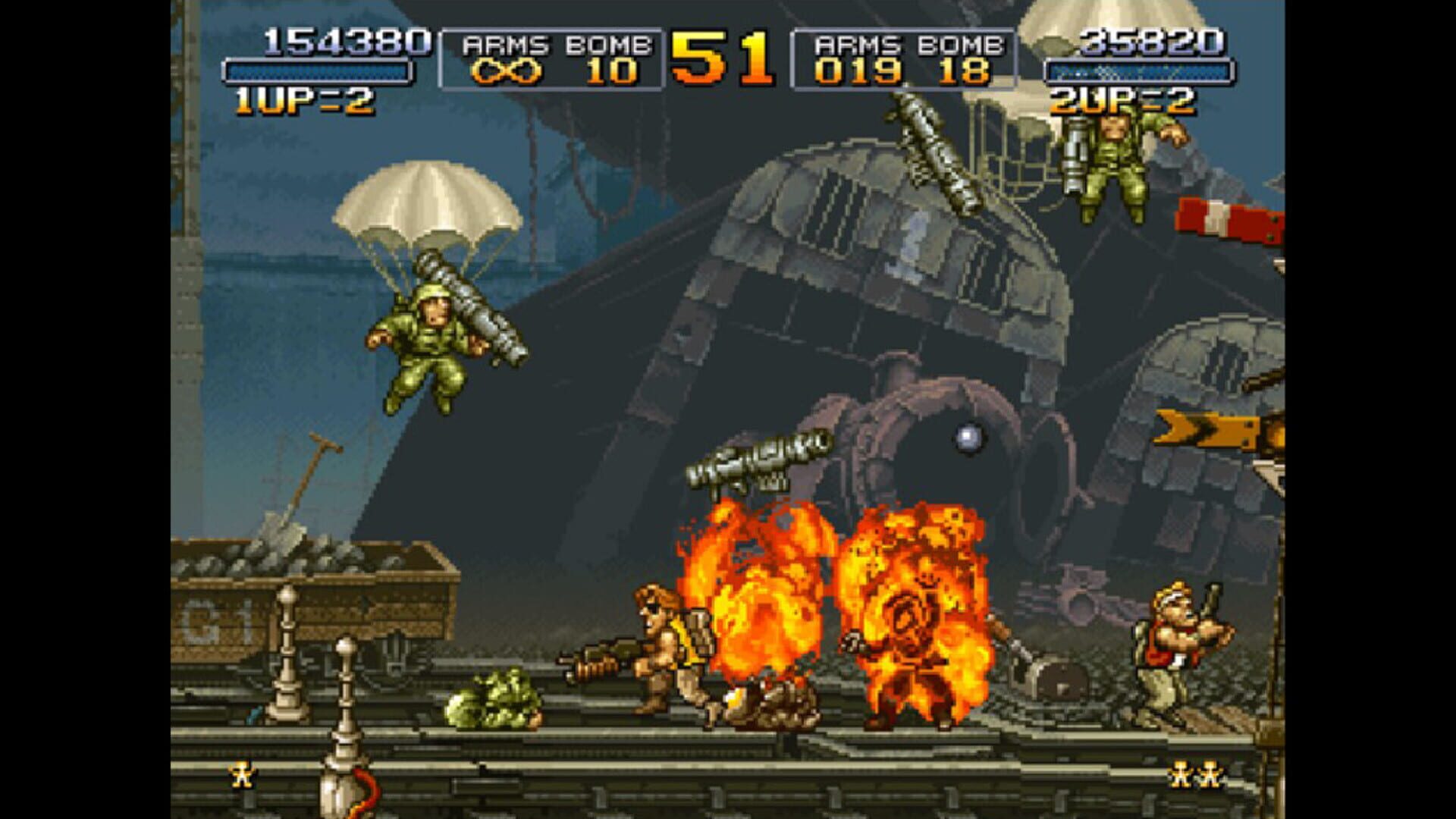Capture du premier Metal Slug sur Neo Geo