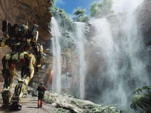 Autre capture d'écran d'Empulse avec un mécha en combat