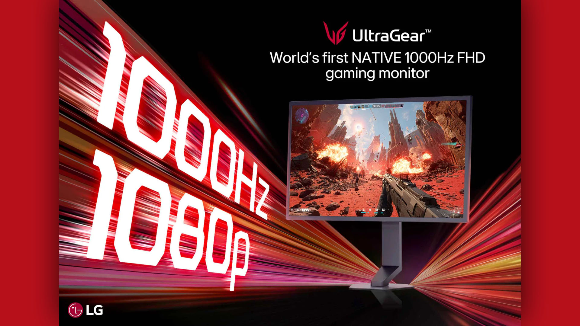 LG UltraGear 25G590B, moniteur gaming Full HD 1000 Hz