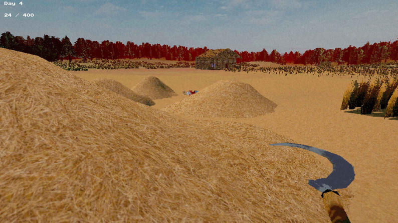 Capture de Montano Ranch avec son esthétique PlayStation et son champ de blé
