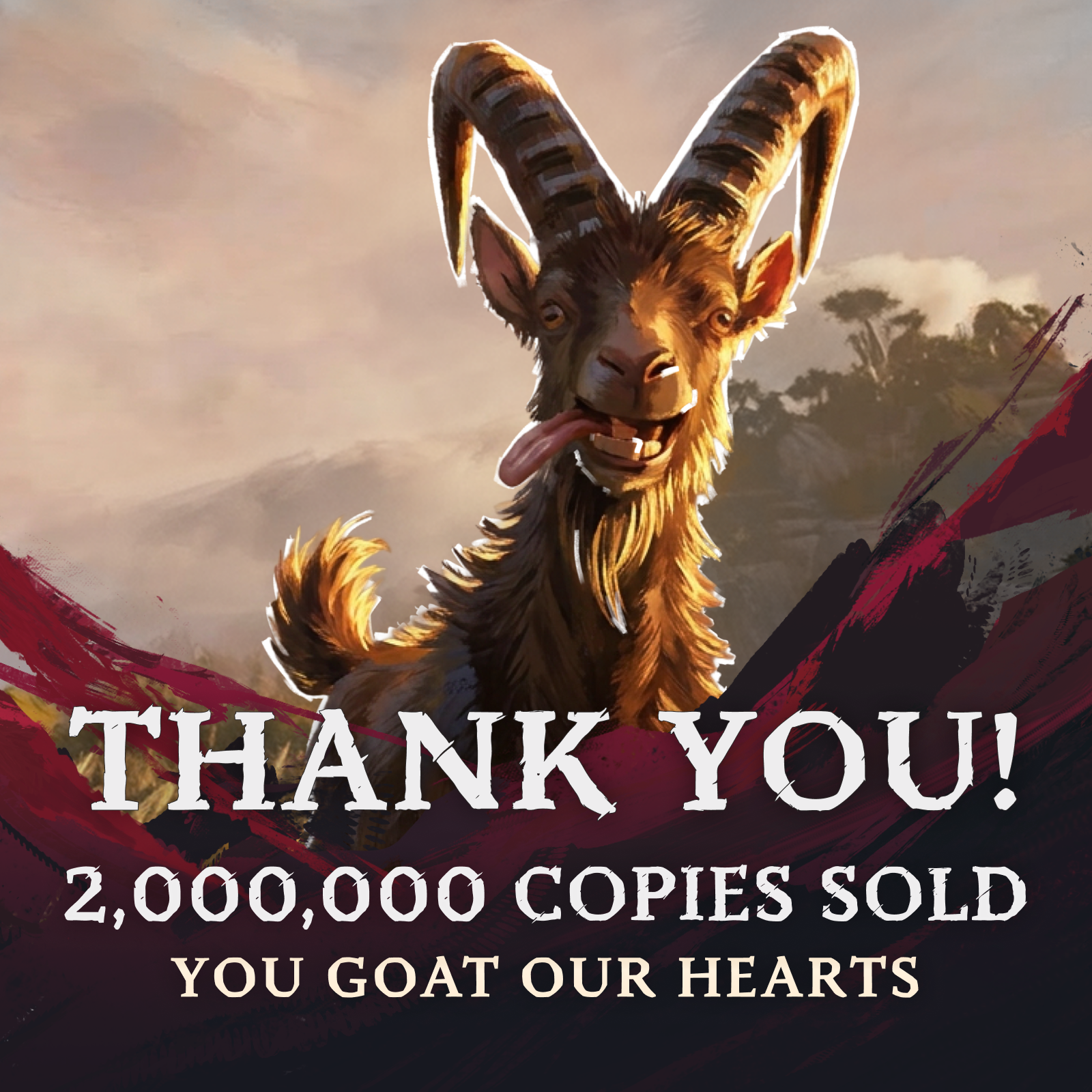 Visuel officiel de l’annonce des 2 millions de ventes de Windrose sur Steam