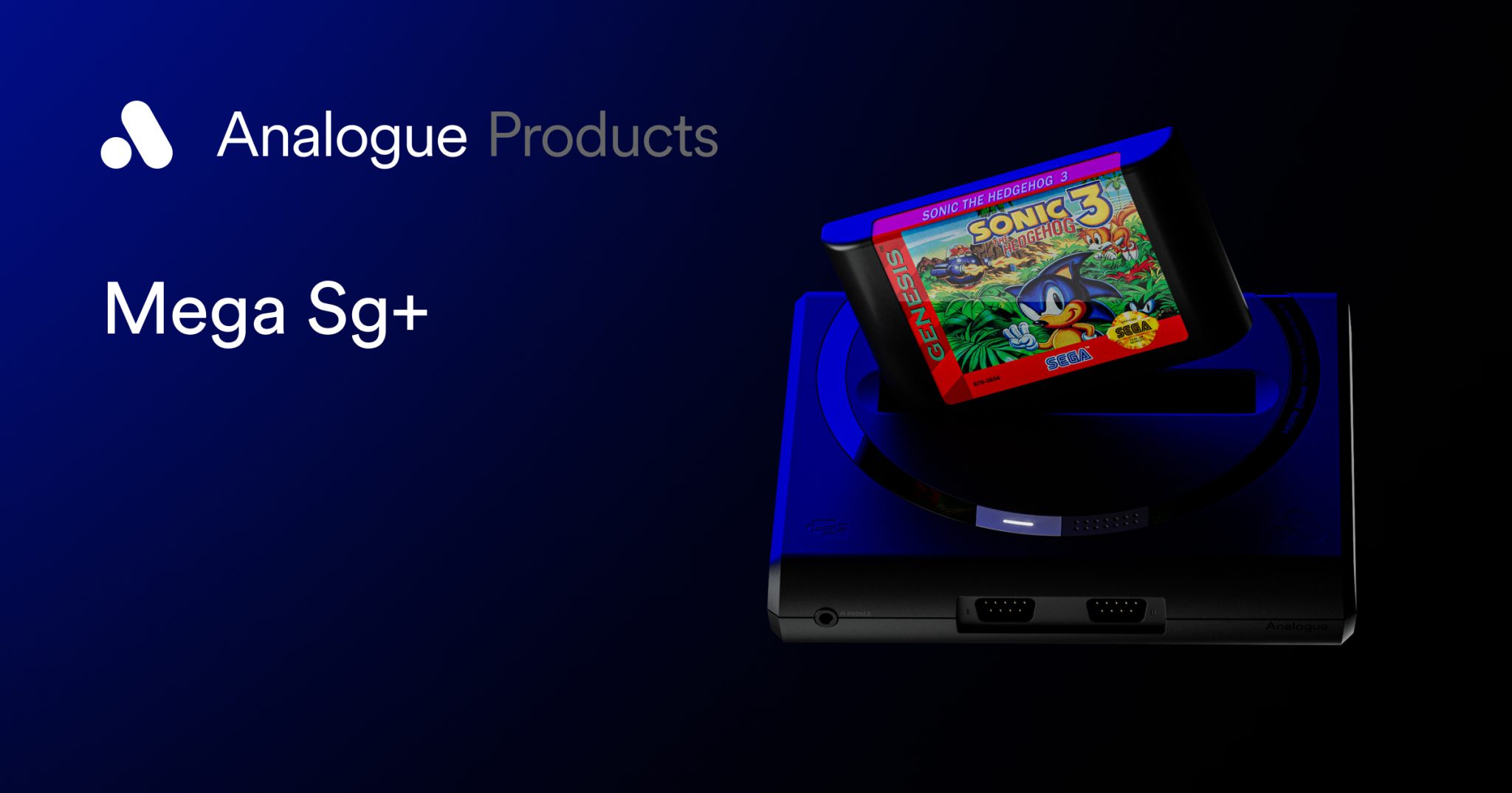 La Mega Sg+ d'Analogue avec une cartouche de Mega Drive
