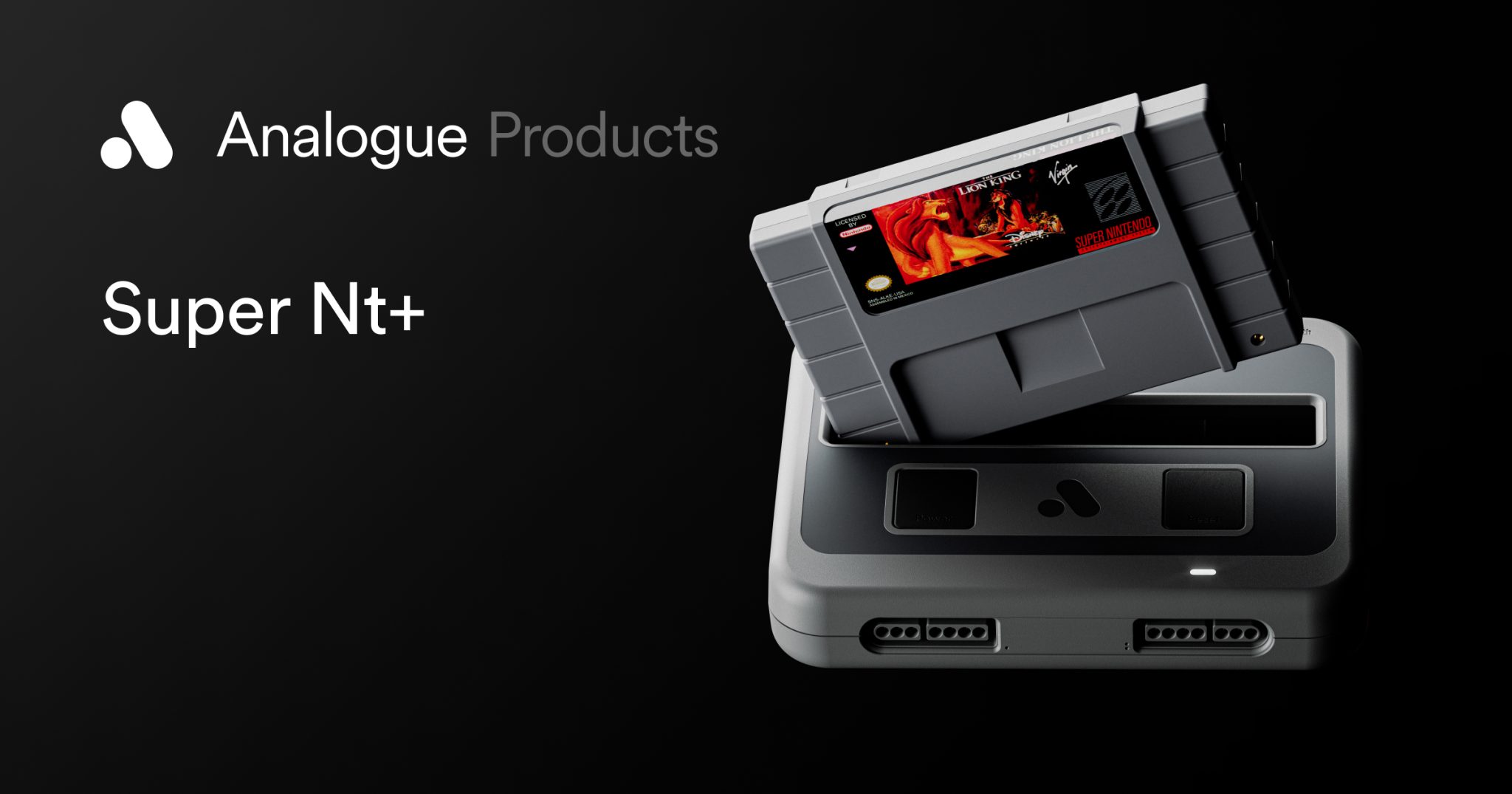 La Super Nt+ d'Analogue avec une cartouche de Super Nintendo