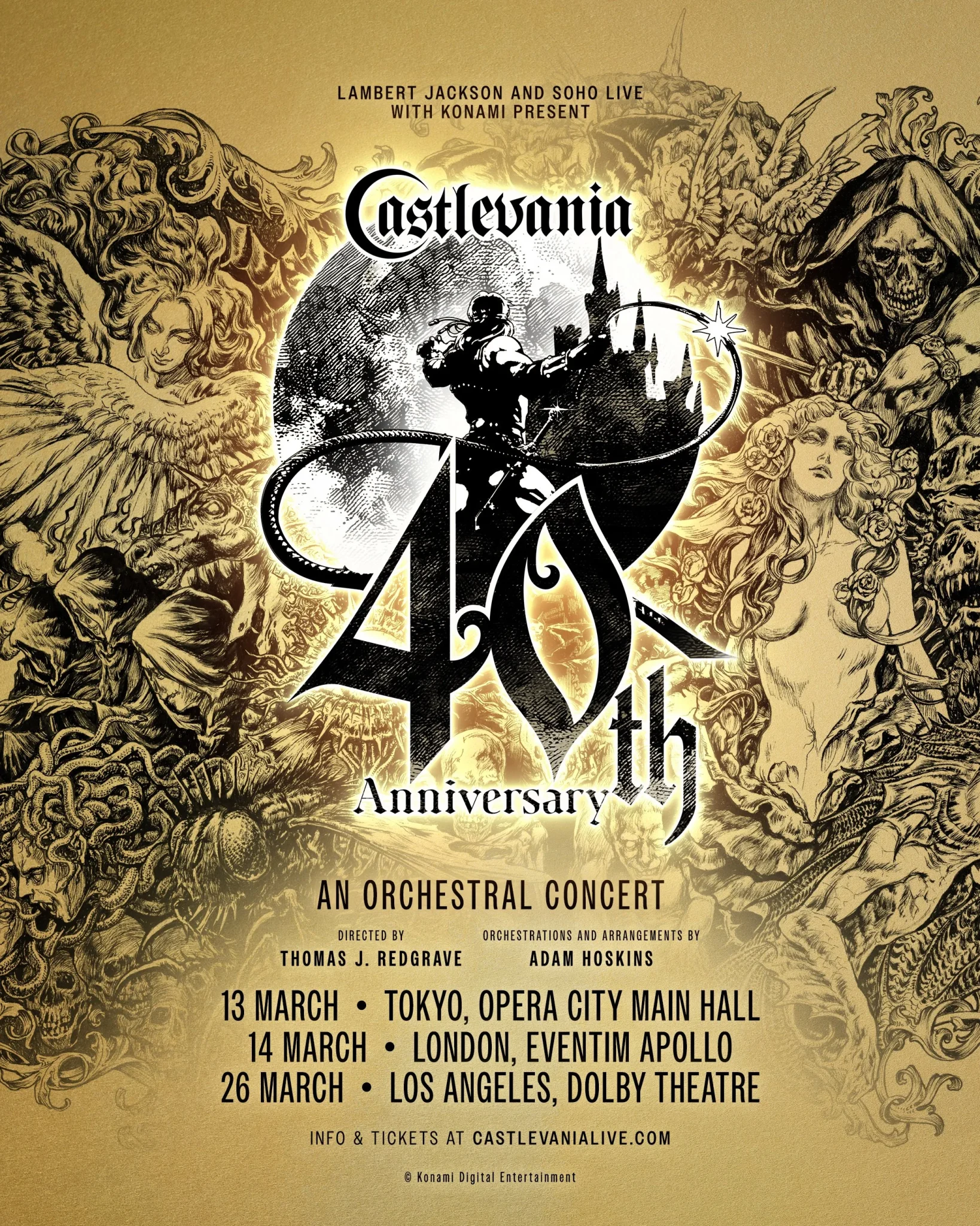 Affiche des concerts Castlevania 40th Anniversary