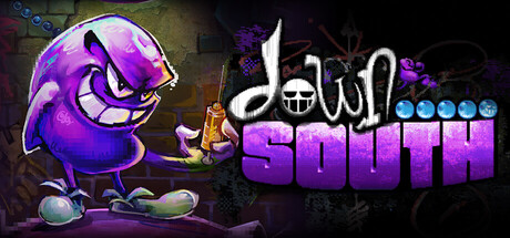 Logo et personnage de DownSouth sur l’illustration officielle Steam