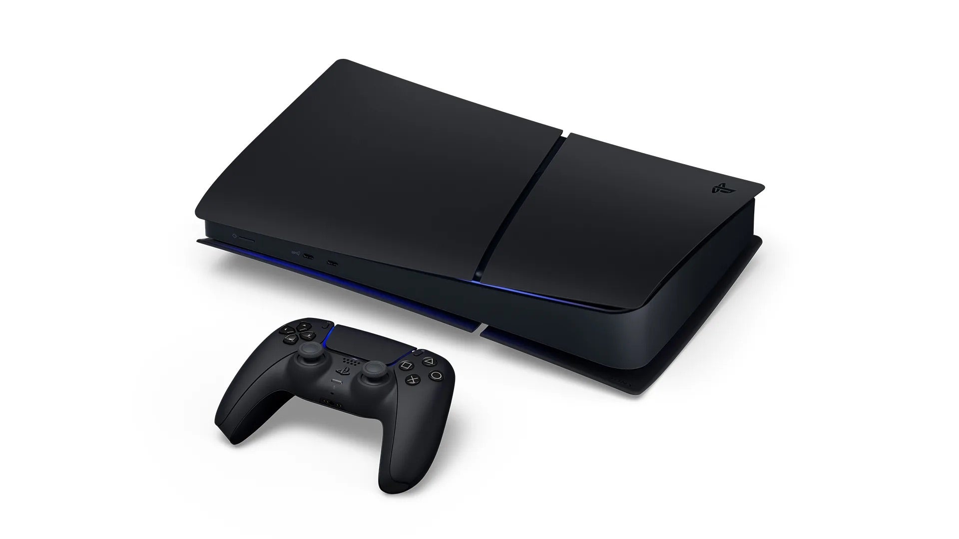 La PS5 Midnight Black vue de profil