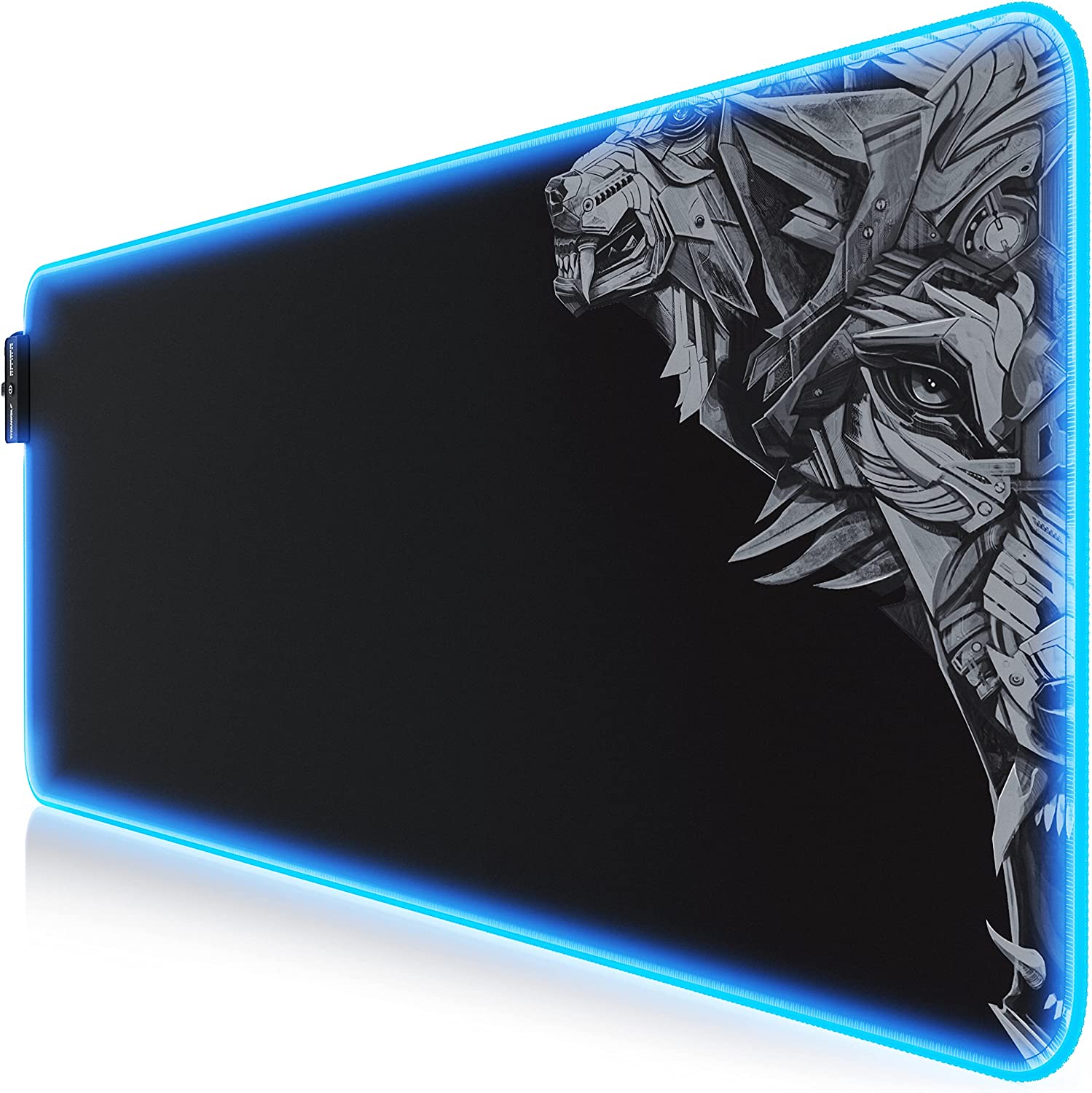 Tapis de souris gaming Niviy XXL bleu cyan