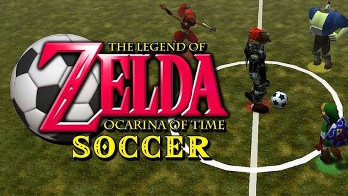 Soccerina of Time logo et terrain de foot
