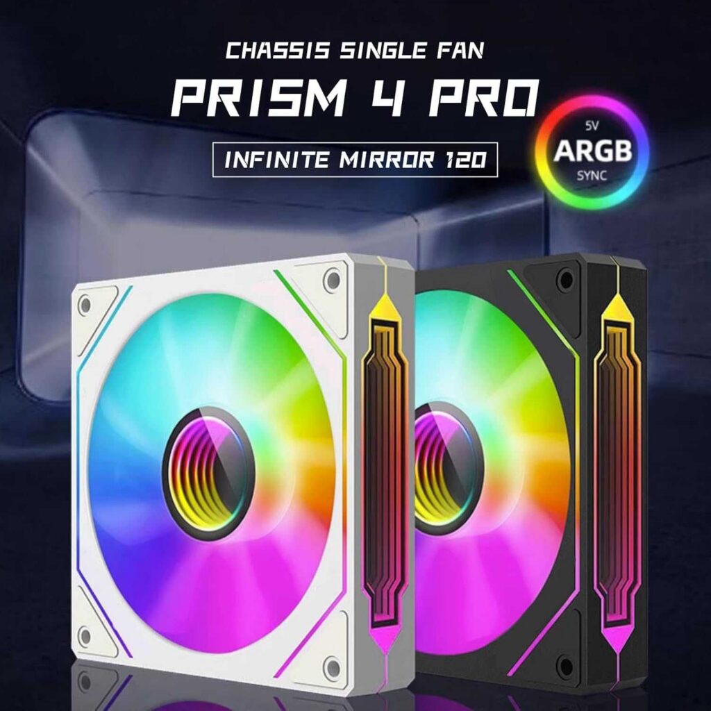 Lot de 3 ventilateurs TZMRIT Prism 4MAX noirs
